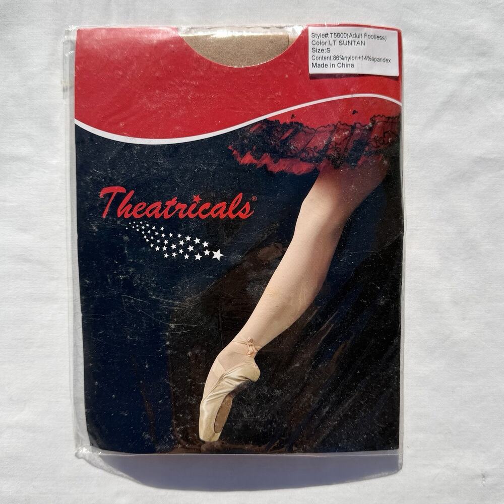 Theatricals Adult Footless Dance Tights Small Womens Light Sultan Beige